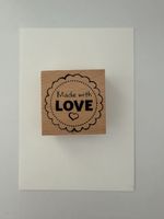 Rubber Stamp "Made with LOVE" Round new
