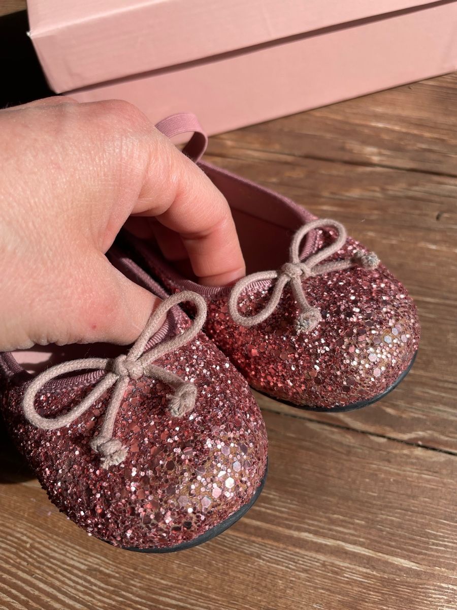 Scarpe per ragazze: Pretty Ballerinas mit Glitter, Boreale Rose, Groesse 29 – Usato da Basel venduto da inaugural 1
