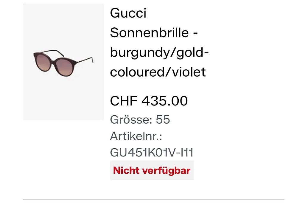 Gucci Occhiali & Lenti: Gucci Sonnenbrille – Usato da Zürich venduto da Duki88 1