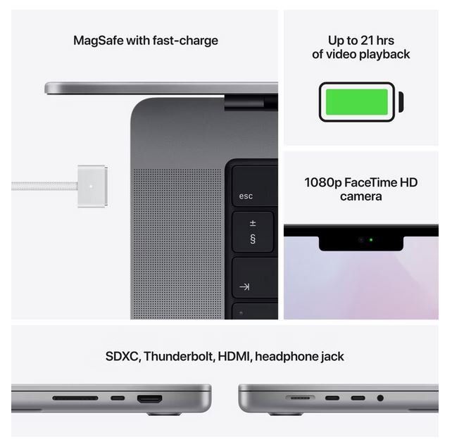 Apple Notebook: Top Angebot Apple MacBook Pro 16" M1 Max Fabrikneu – Nuovo (secondo la descrizione) da Steinmaur venduto da Hzimtstern 7