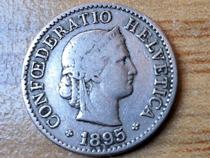Tutti le monete: 5 Rappen 1895 – Usato da Münchenstein venduto da purbach1 8