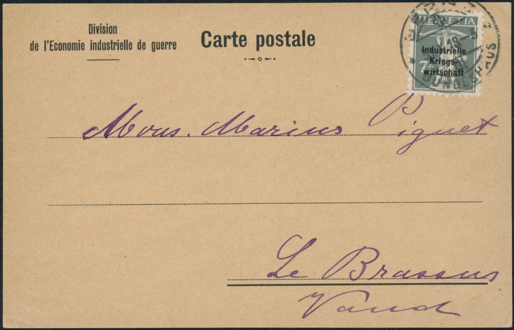 Tutti i francobolli: 1918 - IKW - Karte - EF - Tellknabe – Usato da Schindellegi venduto da leecollect