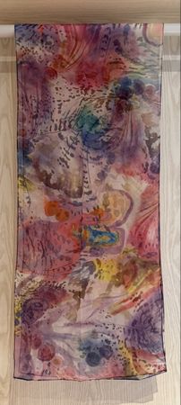 Tüll Foulard, florales Muster