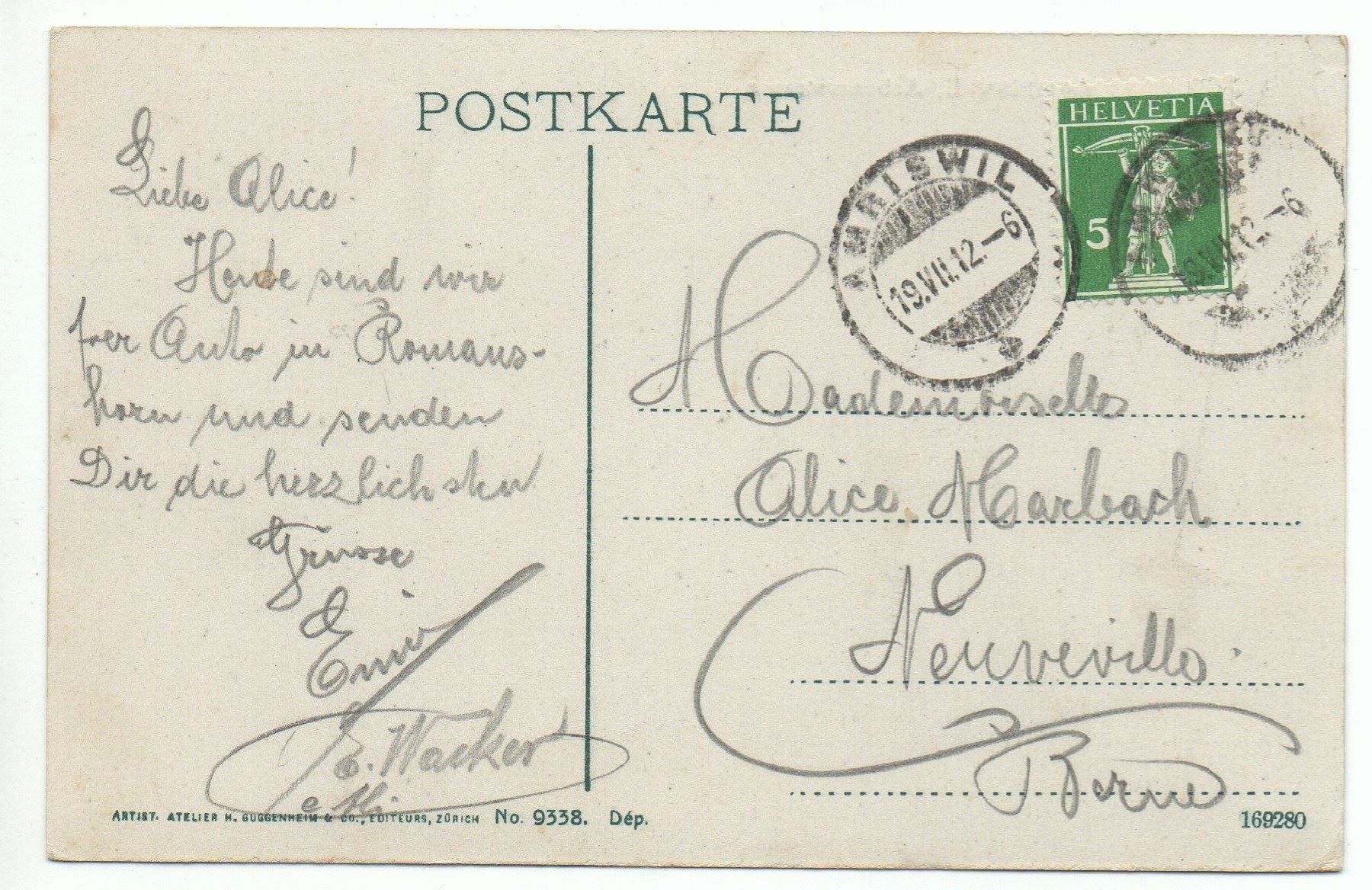 Cartoline postali: AMRISWIL Arbonerstrasse – Usato da Jona venduto da philajona 1
