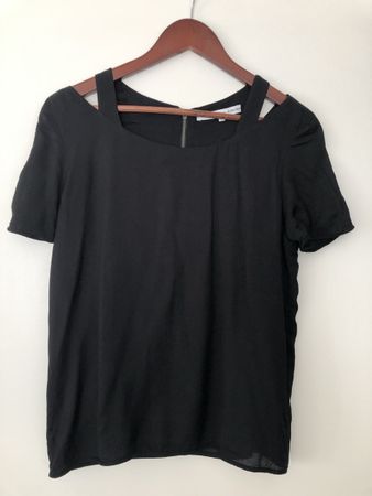 & Other Stories Top, Schwarze Bluse, Größe 34