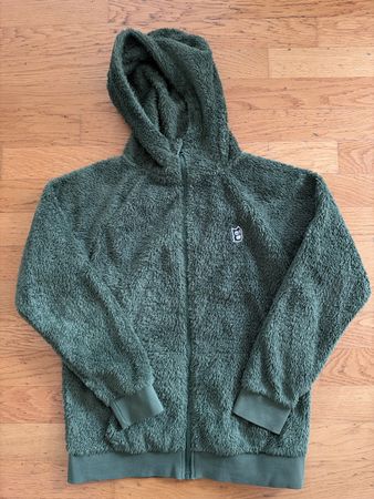 Namuk Fleecejacke grün mit Kapuze Gr. 152/158