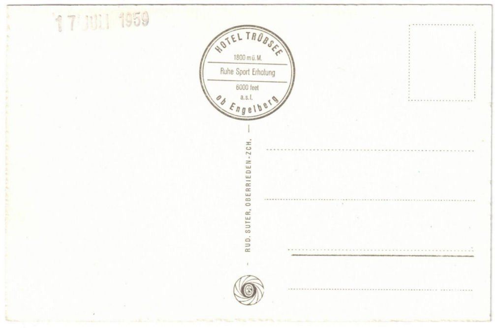 Cartoline postali: Engelberg - Sessellift Trübsee--Jochpass – Usato da Binningen venduto da Mountainrider 1