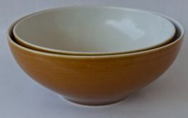 2er Set Rössler Schalen Vintage Look braun 19+21cm