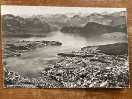 AK Flugaufnahme Luzern 1956