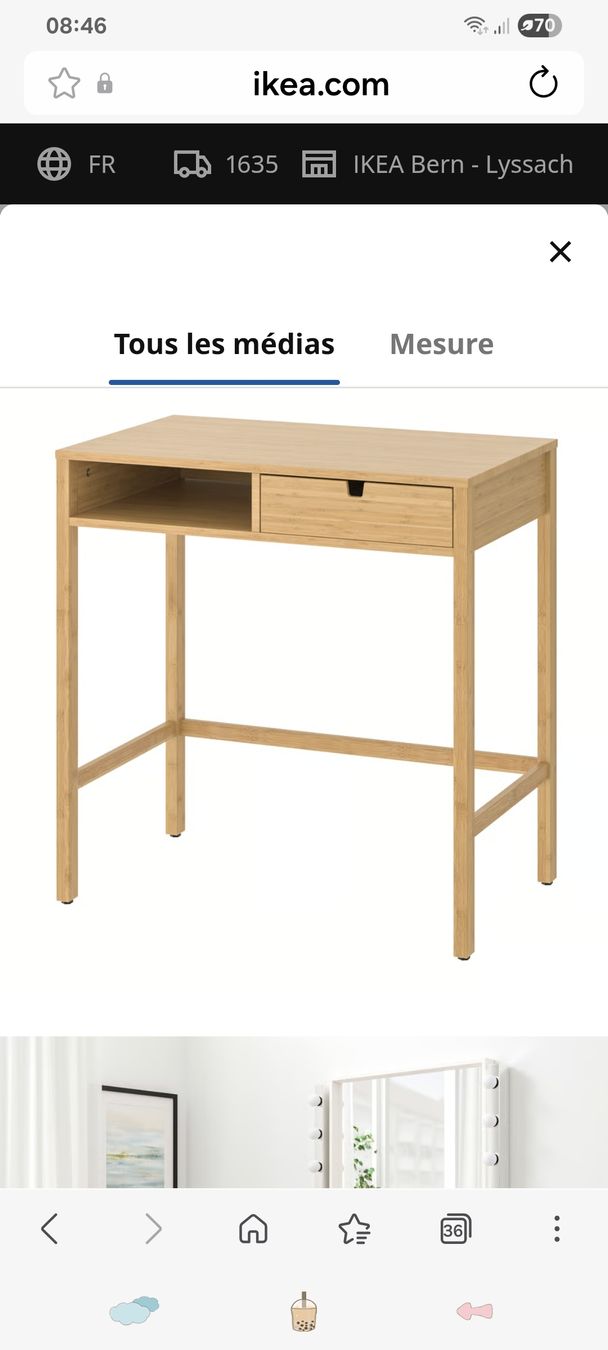 Schreibtische: Bureau coiffeuse Nordkisa Ikea  – Gebraucht aus La Tour-de-Trême von Coco06