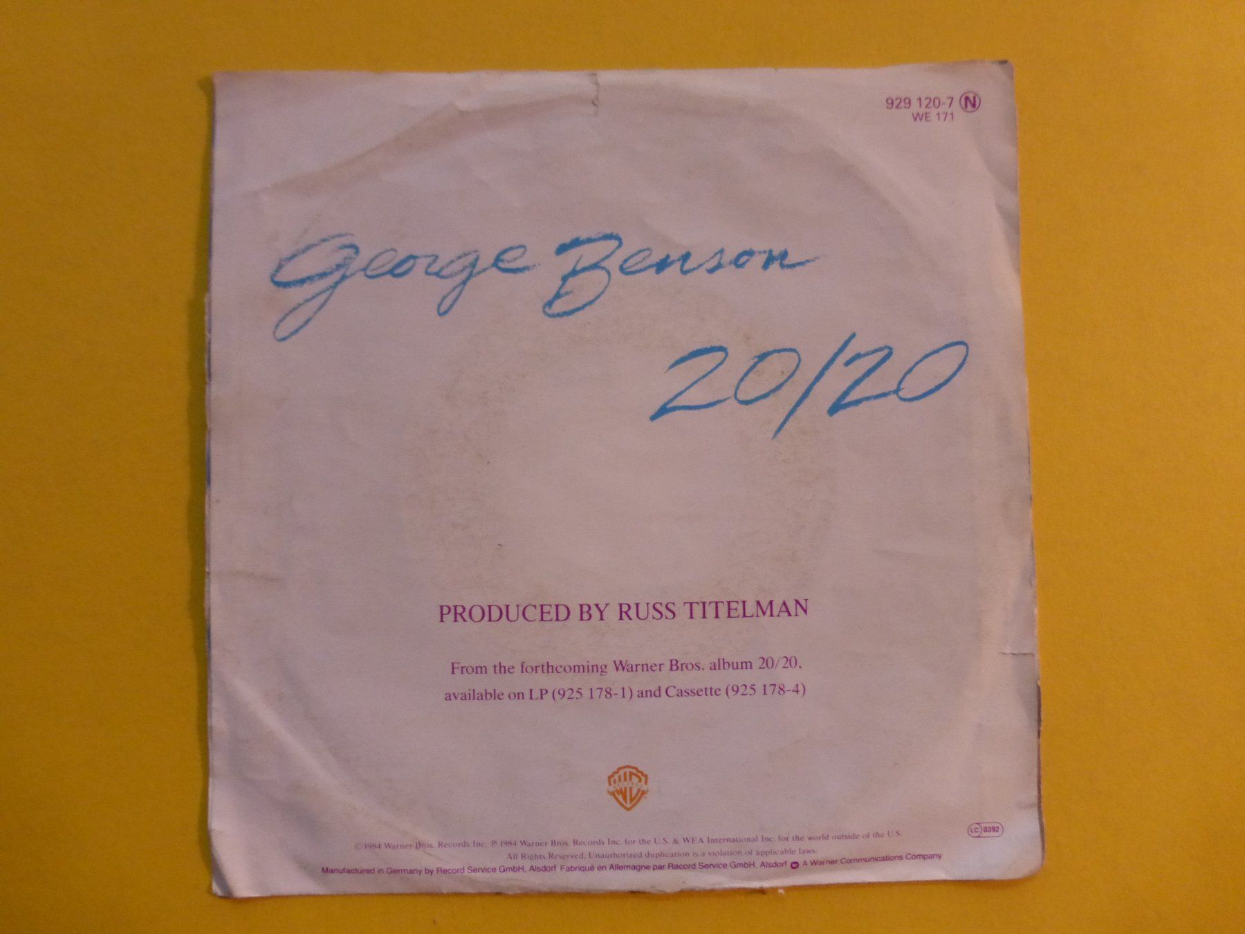 Dischi in vinile: George Benson – 20/20 – Usato da Zürich venduto da Swiss57 1