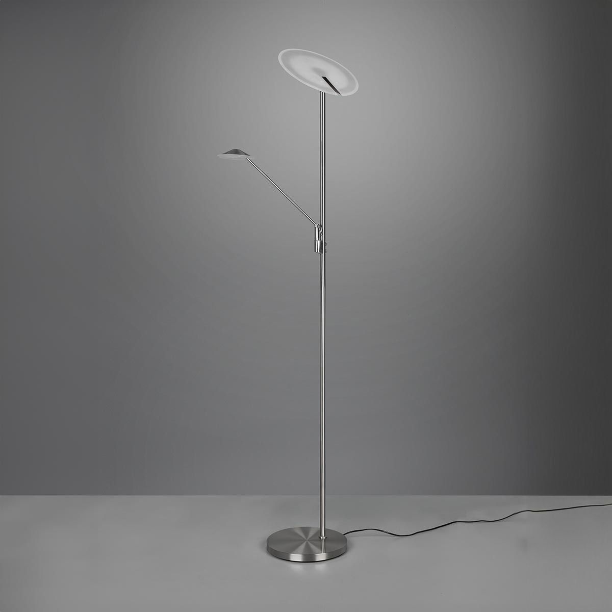 Lampen: LED Stehleuchte, Nickel, 180 cm Höhe – Neu (gemäss Beschreibung) aus Kreuzlingen von Smart-Light 2