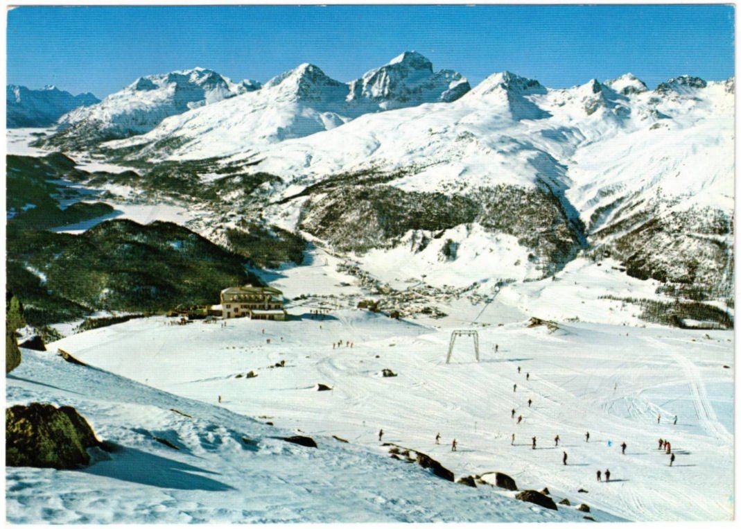 Cartoline postali: St. Moritz - Skilift Muottas Muragl – Usato da Binningen venduto da Mountainrider
