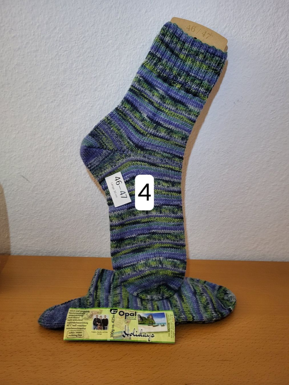 Calze: Socken 46-47 handgestrickt Nr 4 – Nuovo e nell'imballaggio originale da Winterthur venduto da Baer49