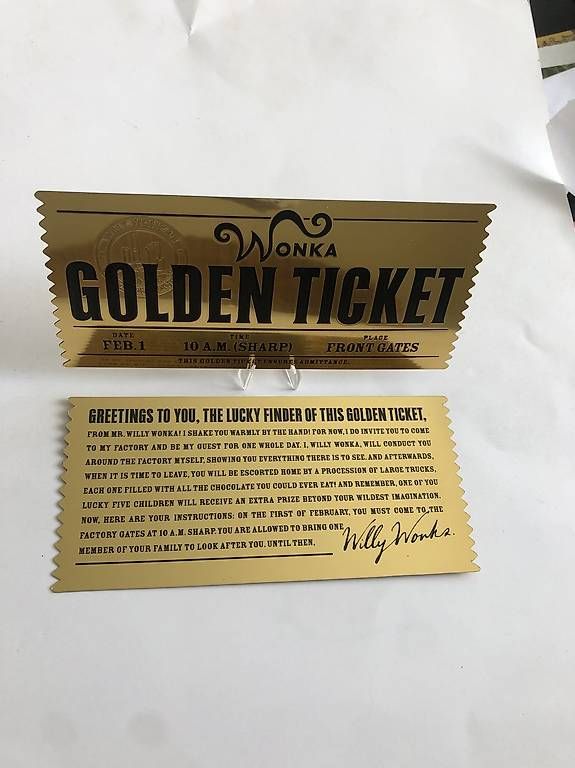 Cibi & Specialità: Willy Wonka GOLDEN TICKET – Usato da Altstätten SG venduto da ChangeMaker
