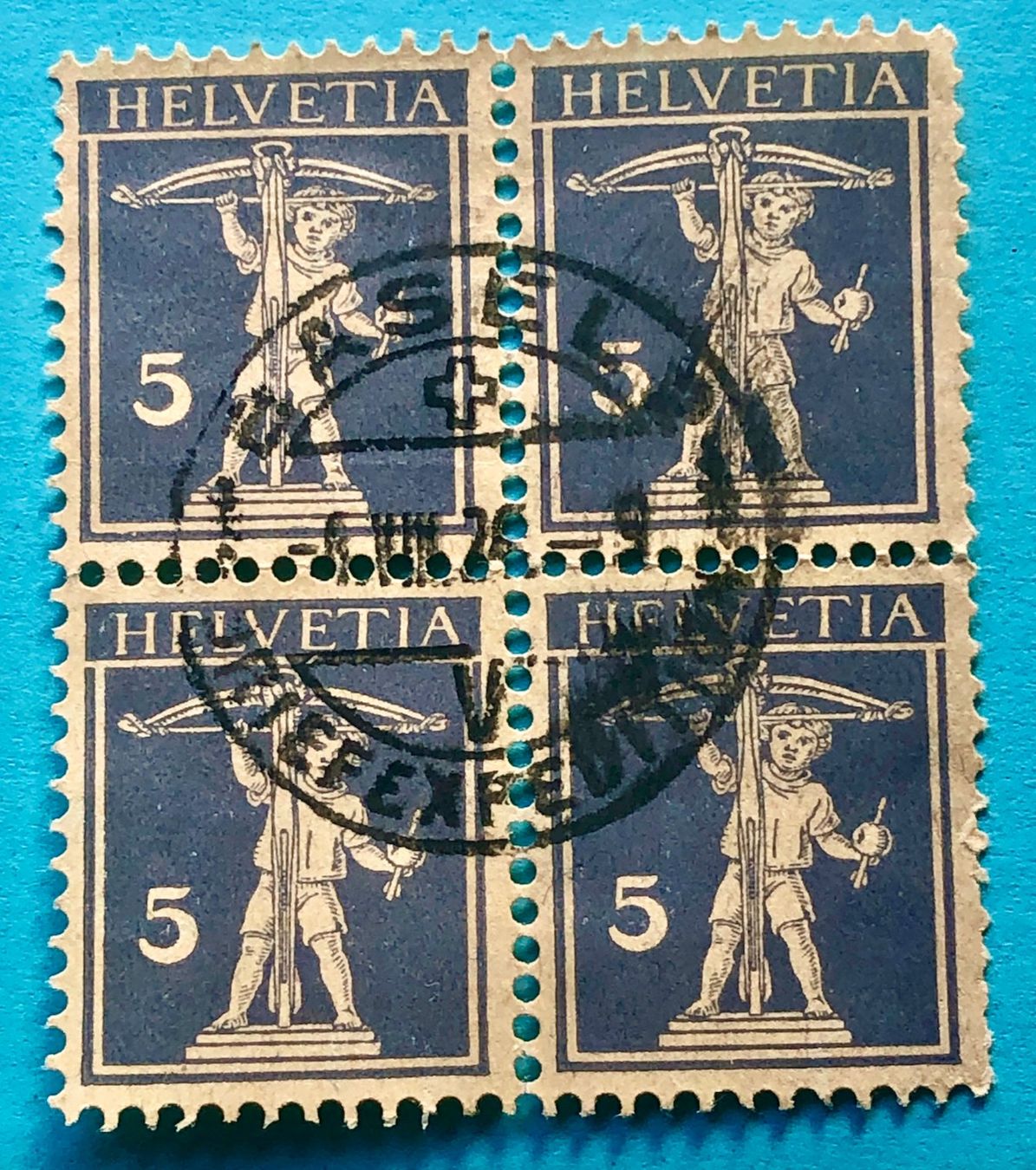 Tutti i francobolli:  Viererblock Nr.157 Stempelt  Basel – Usato da Aarau venduto da Billa007