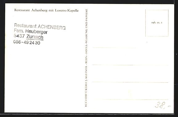 Cartoline postali: Bad Zurzach / Achenberg, Restaurant mit  – Usato da Berlin venduto da bartko-reher 1