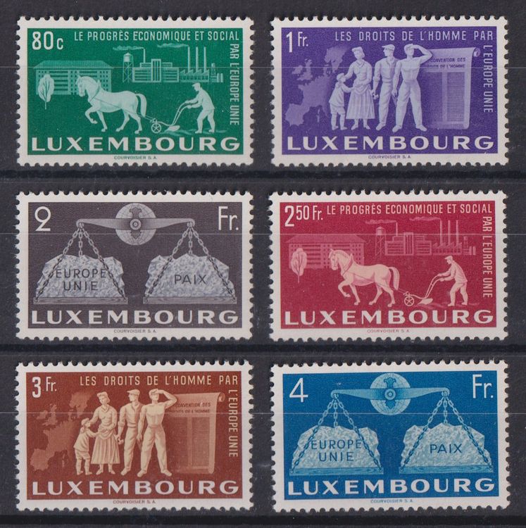 Luxembourg 1951: Europ. Einigung ** - Kat. 220.-- 1