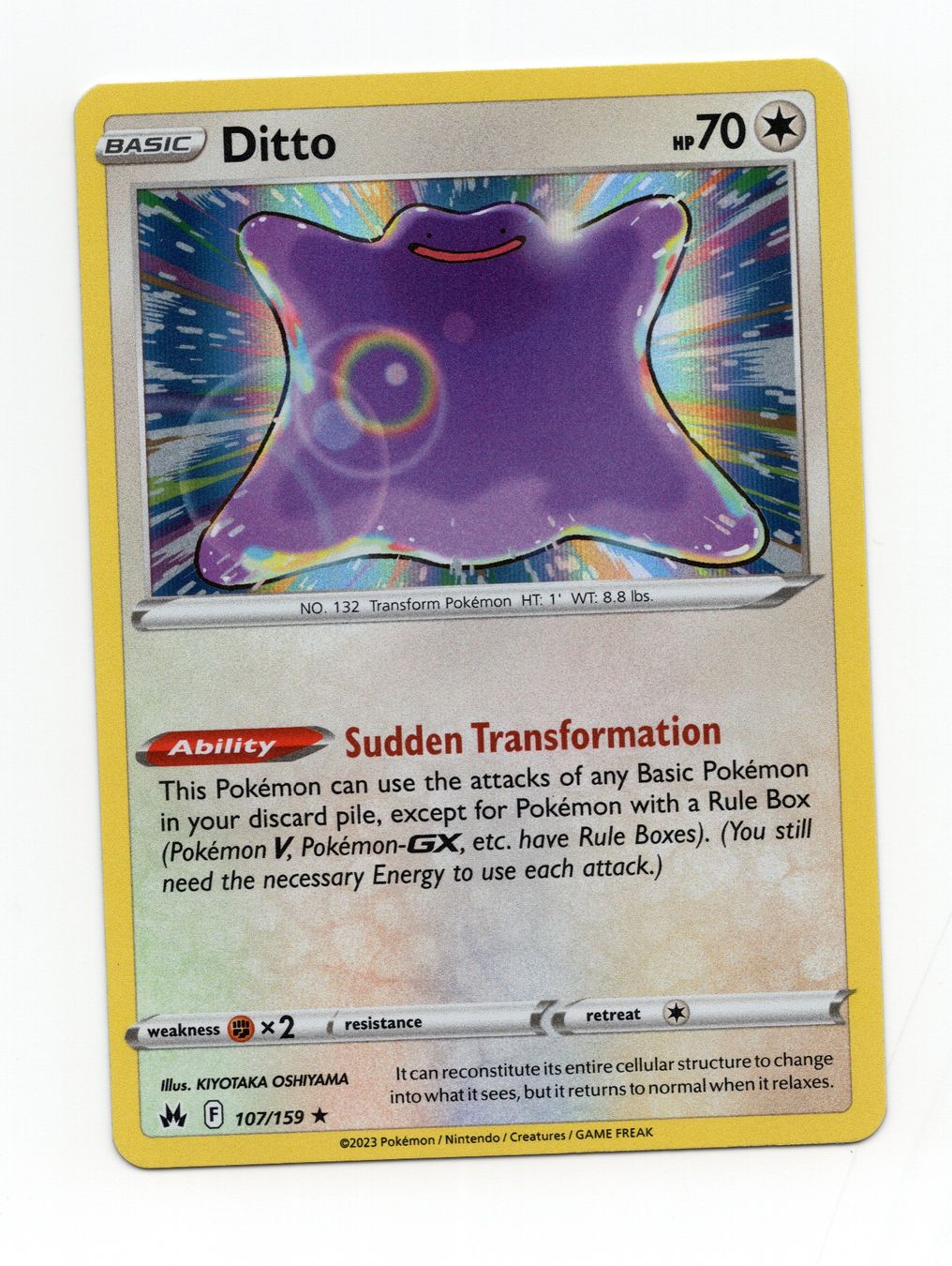 Pokémon Carte collezionabili: Ditto 107/159 Holo Crown Zenith Englisch – Nuovo (secondo la descrizione) da Oberglatt ZH venduto da DSGS37