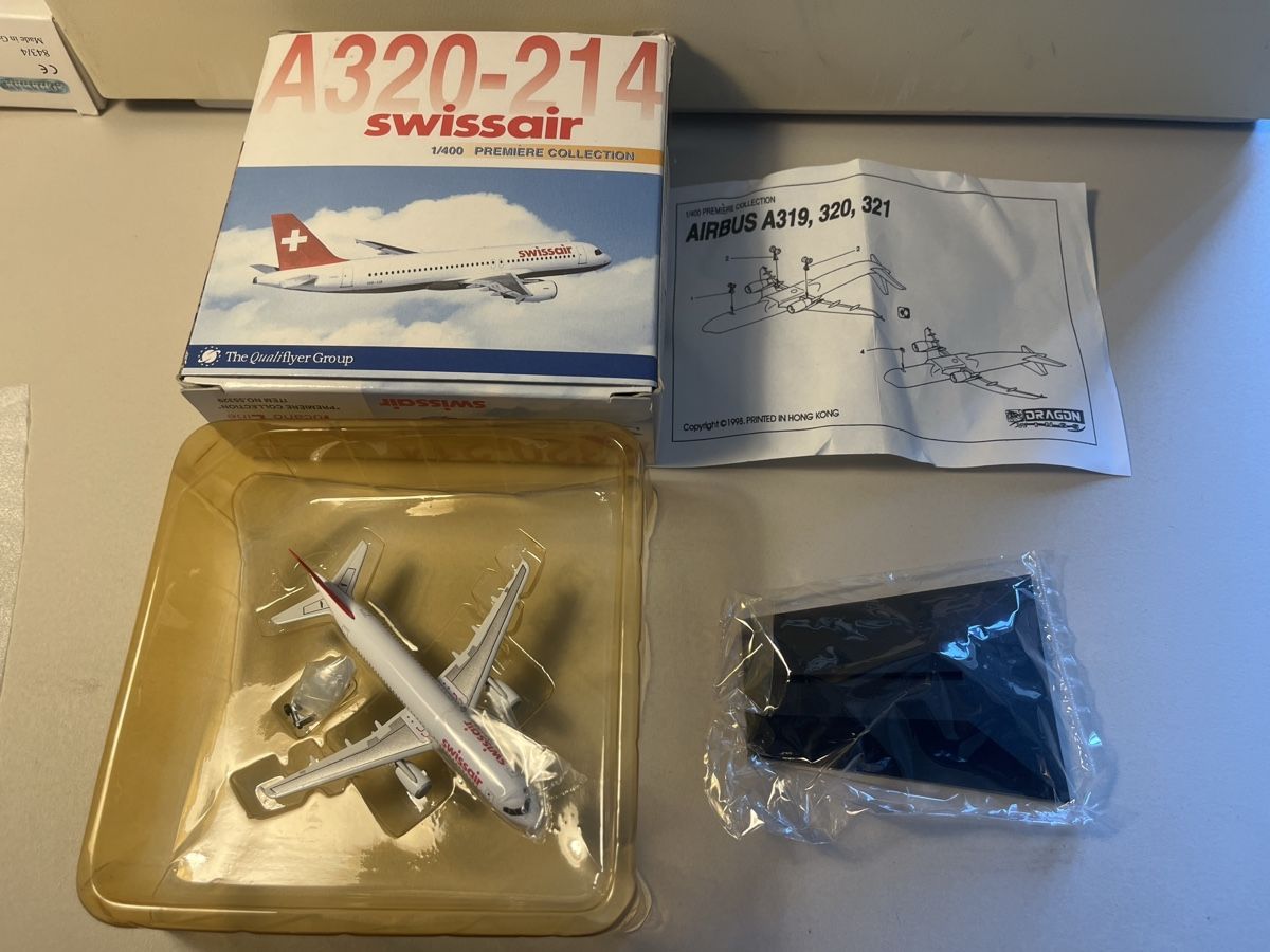 Swissair Kit di modellismo & Modellini statici: Flugzeugmodell Swissair A320-214 – Nuovo e nell'imballaggio originale da Zürich venduto da du_bois 1