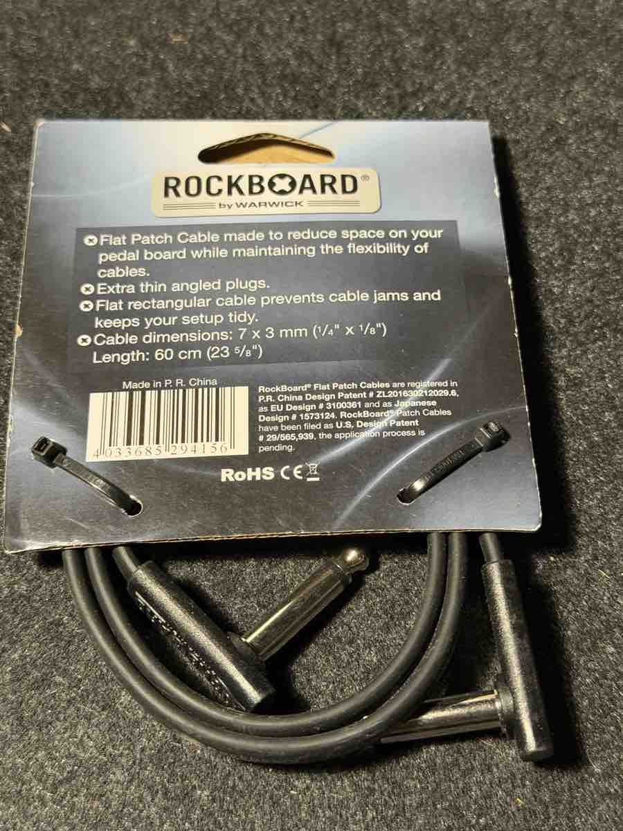 Musikinstrumente: RockBoard Flat Patch Cable 60 cm Noir, neuf – Neu und originalverpackt aus fey von Caductilometre 1