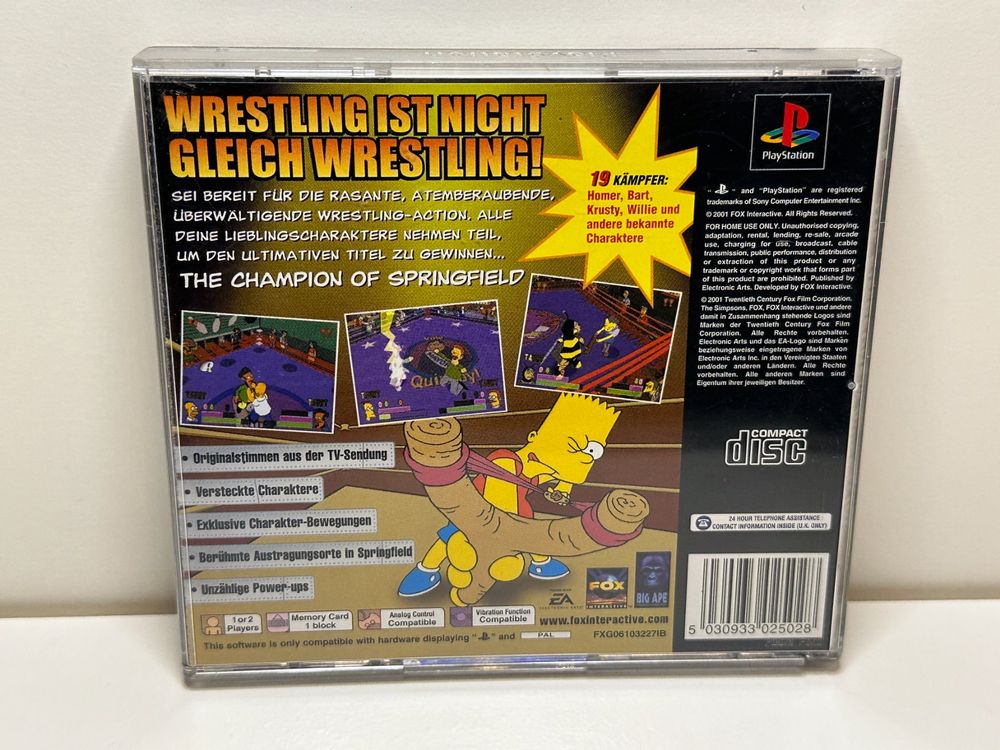 JEU PS1 - The Simpsons Wrestling (PAL complet) EUR 14,05 - FR