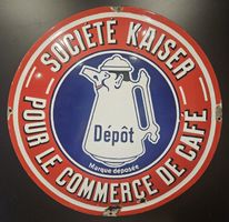 Emailschild,Kaisers Kaffee Geschäft,Plaque Emaillé,Café,Deko