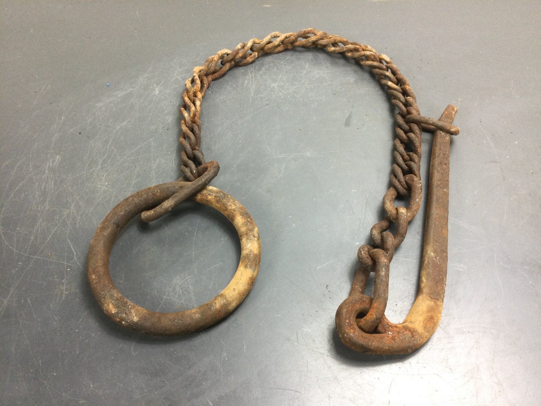 Werkzeuge: Rostige antike wunderschön geschmiedete Eisen Kette – Gebraucht aus Wangen SZ von kuriosum12 5