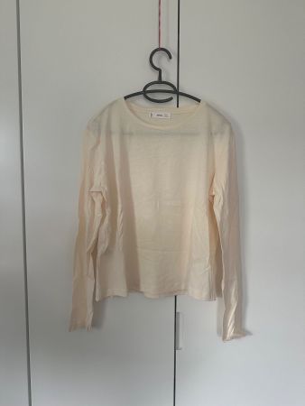 Mango Longsleeve, Crème, Grösse L,
