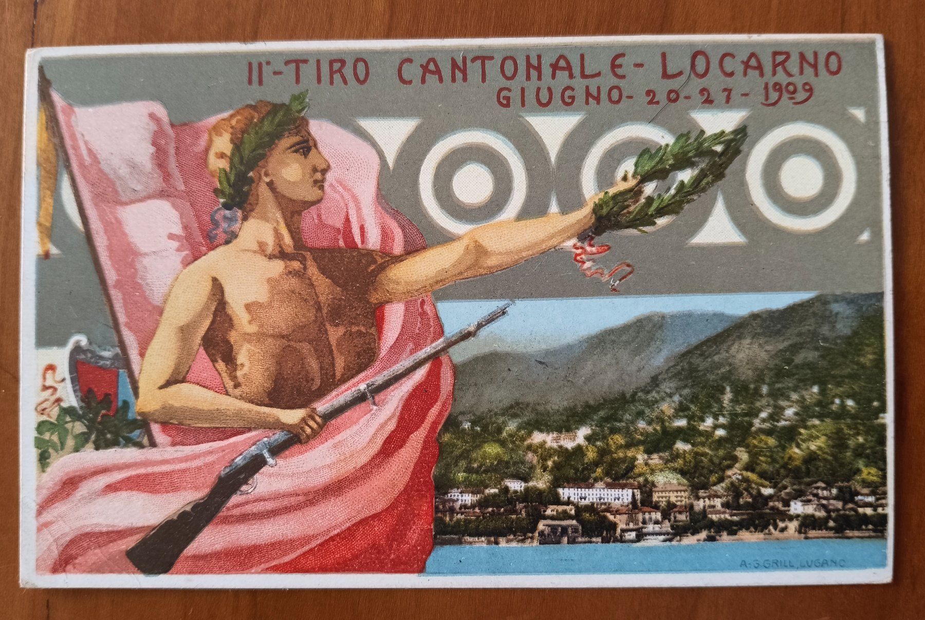 Cartoline postali: Tiro Cantonale Locarno 1909 – Usato da Biasca venduto da Elia2002