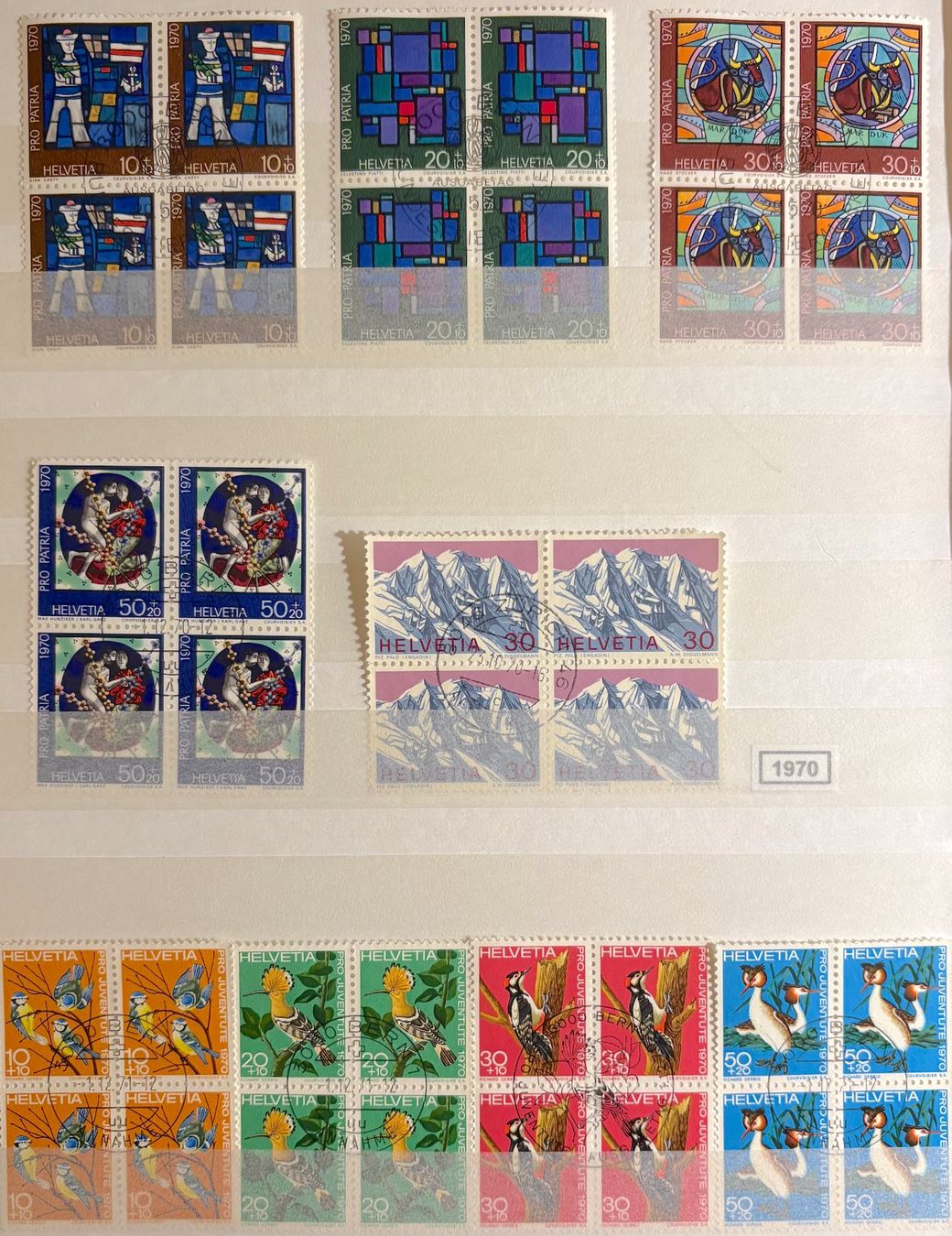 Tutti i francobolli: Timbres suisses 1970 Par 4 – Usato da Lausanne venduto da Cabessa 1