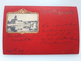 Souvenir de Lausanne, Prägekarte, 1899