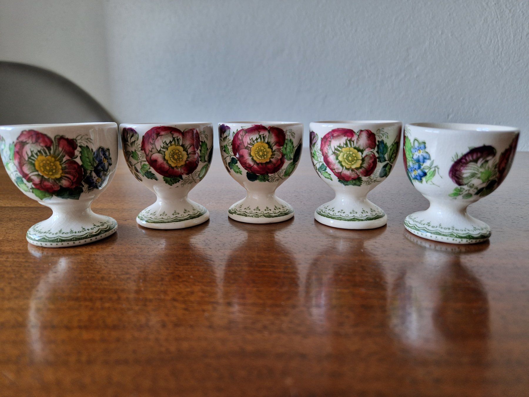 Altre Stoviglie: 5 Eierbecher / Egg Cups Mason's Paynsley – Usato da Bern venduto da Antikbatik 2