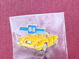 Chevrolet Corvette 55' Pin, Gelb, Sammlerstück, Neuwertig!