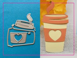 Coffee to Go - Becher  - Stanzschablone