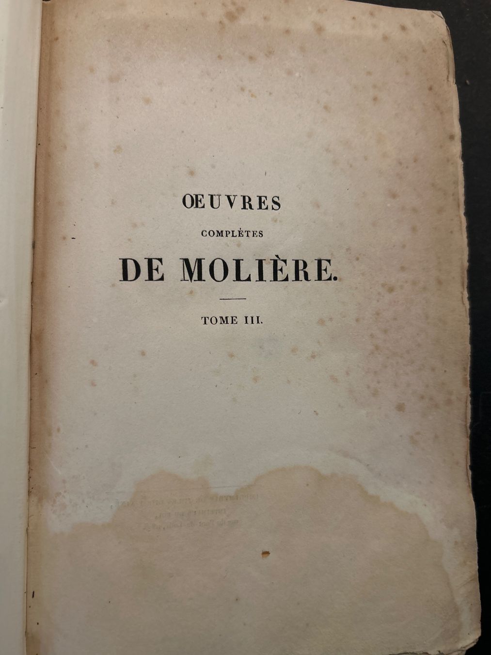 Libri: OEuvres Complètes de Molière Tome III – Usato da Céligny venduto da isa_lgy2 1