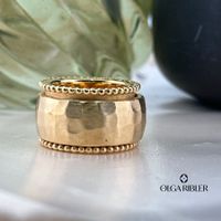 Moving Ring – Sterling Silber gelbvergoldet Ringgrösse 56