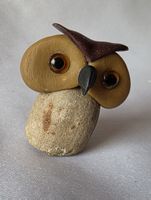 Eule Figur Naturstein Handgemacht sieje Foto 
