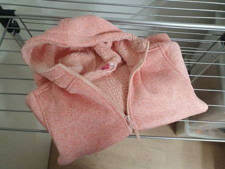 schöne Mädchen Fleece Jacke mit Kapuze gr 128
