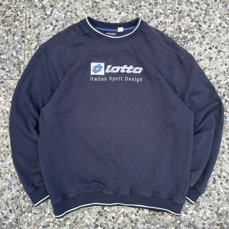 Vintage Lotto Crewneck Sweatshirt Navy Blue