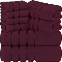 8er-Pack Handtuch-Set mit Aufhängeschlaufe Burgunderrot