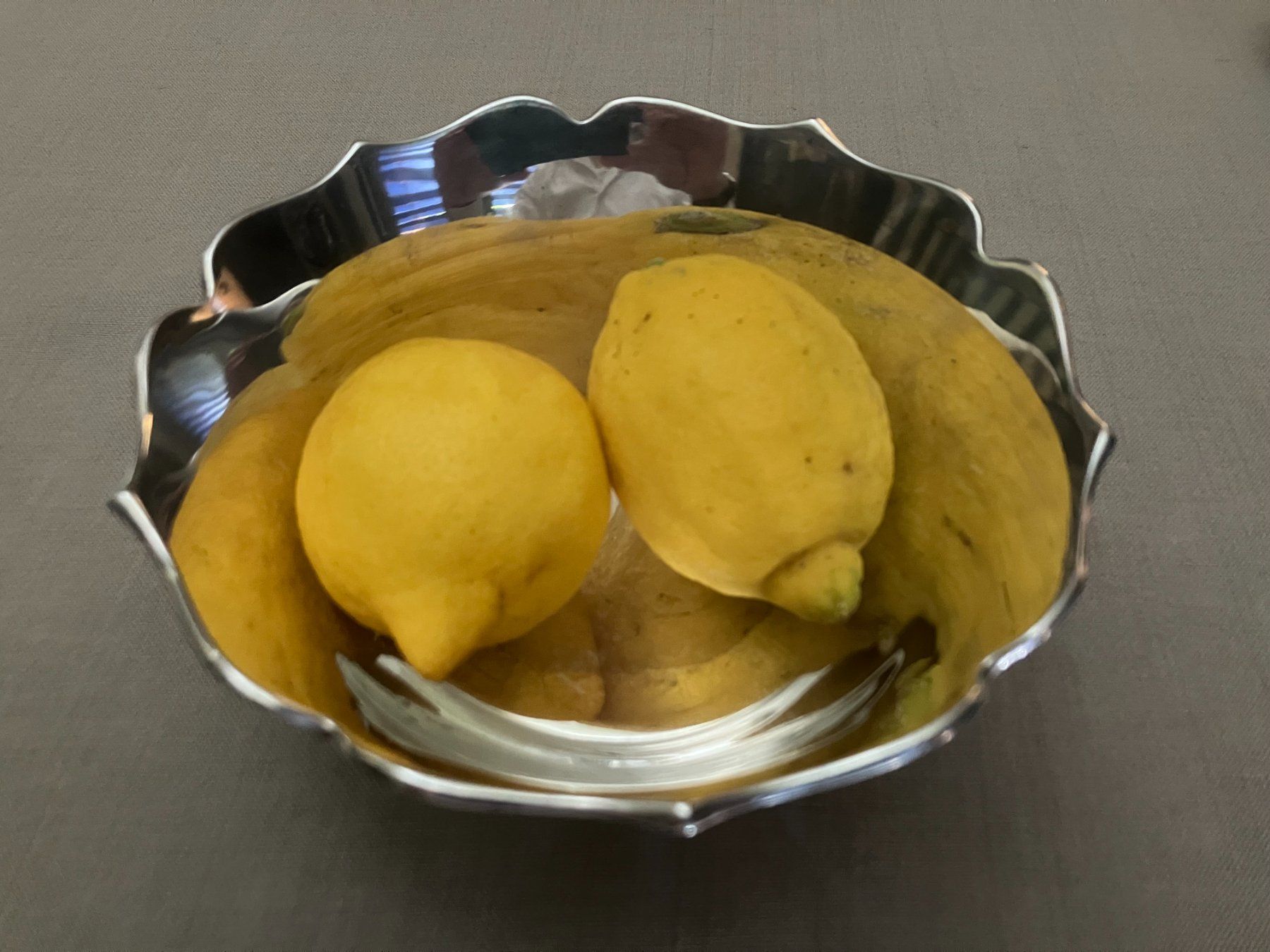 Schalen: Versilberte Messing-Schale in Lotus-Form – Gebraucht aus Zürich von Byron