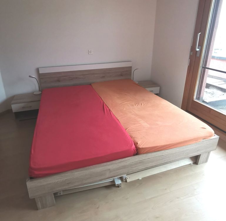 Doppel Bett 180x200cm inkl 2 Nachtttische Kaufen auf Ricardo