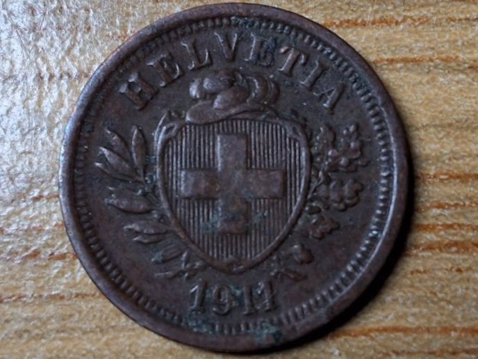 Alle Münzen: 1 Rappen 1911 – Gebraucht aus Münchenstein von purbach1