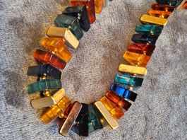 Vintage 60er Jahre Plexiglas Lucite Halskette Collier