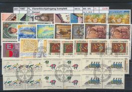 1987 FL, Viererblockjahrgang komplett, ET - Stempel