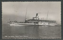 Carte P de 1939 ( Lac Léman / Bateau Salon ,, Savoie ,, )