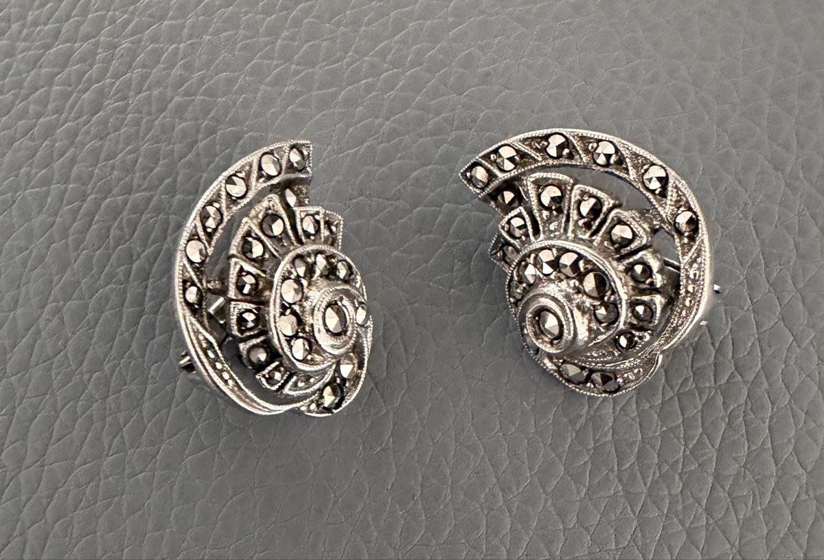 Ohrringe & -stecker: Art Deco Ohrringe Silber & Markasiten – Gebraucht aus Münsingen von Krone75 1