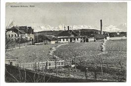Rütti (BE) Molkerei-Schule - Alpen-Panorama  Zollikofen 1918