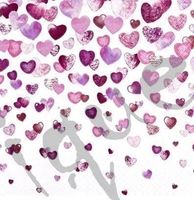 Serviette lovely hearts 25x25 (1527) 2Stk.